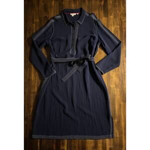 Boden Anthropologie Women’s 18 Dress Long Sleeve Belted Midi Collared